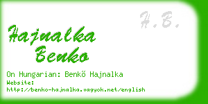hajnalka benko business card
